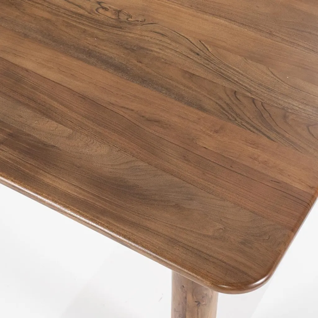 Straluma Acacia houten eettafel met afgeronde hoeken> Eettafels