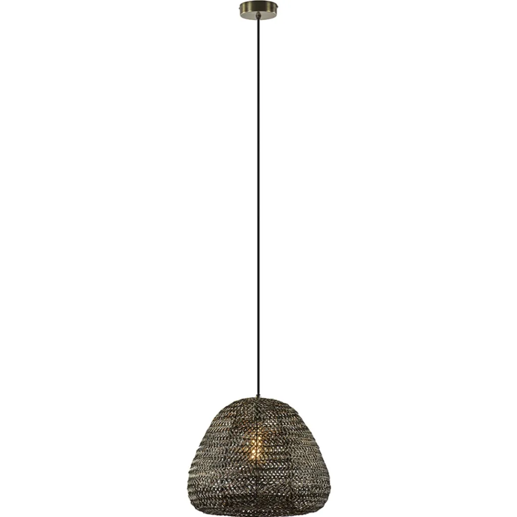 Straluma Antiek bronzen hanglamp Finou Light and Living> Eettafellampen|Light and Living