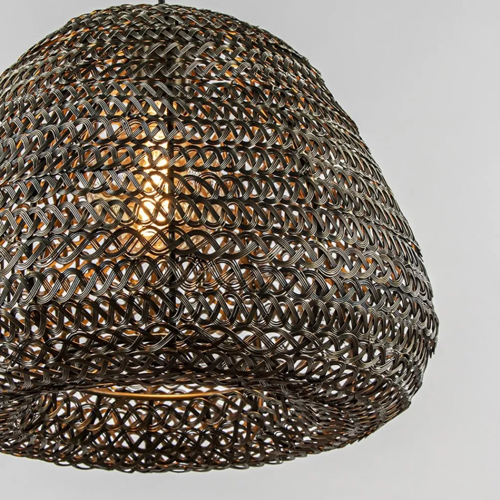 Straluma Antiek bronzen hanglamp Finou Light and Living> Eettafellampen|Light and Living