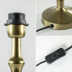 Straluma Antiek bronzen lampvoet Semut exclusief kap><noscript><img width=