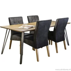 Straluma Antraciet stoffen eetkamerstoel><noscript><img width=