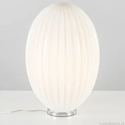 Straluma Art Deco tafellamp chroom met opaal glazen kap> Tafellampen|Moderne Verlichting