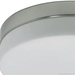 Straluma Badkamer plafonnière staal met wit glas><noscript><img width=