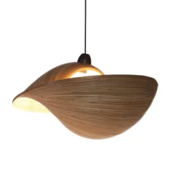 Straluma Bamboe hanglamp schelp 50 cm></noscript> Keukenverlichting|Eetkamerverlichting