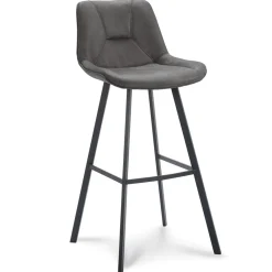 Straluma Barkruk met microleder zitting graphite en zwart metalen poot><noscript><img width=