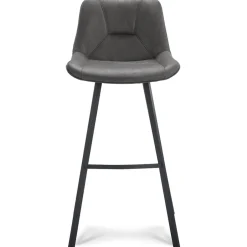 Straluma Barkruk met microleder zitting graphite en zwart metalen poot><noscript><img width=