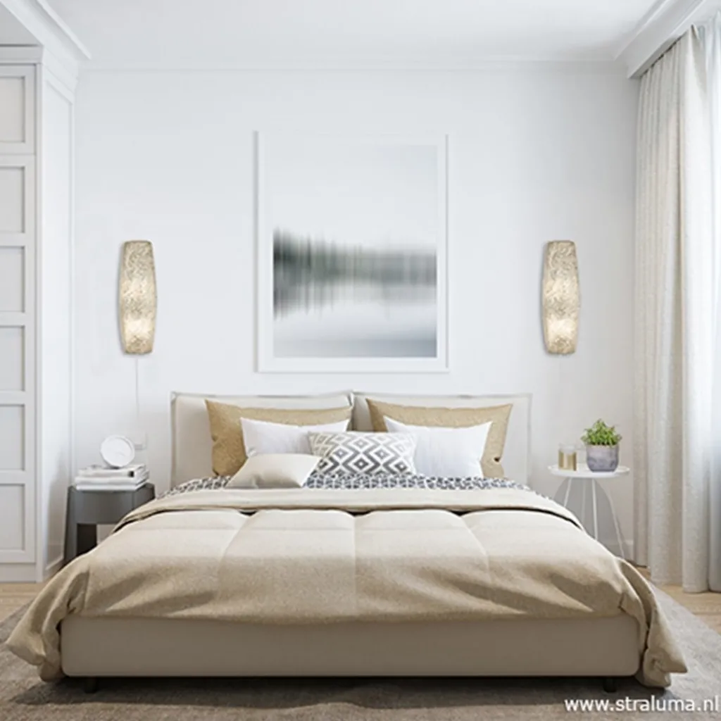 Straluma Beach wandlamp schelpen wit> Schelpenlampen|Woonkamerlampen