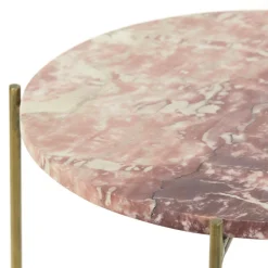Straluma Bijzettafel Delon set van 2 marrmer roze/goud><noscript><img width=