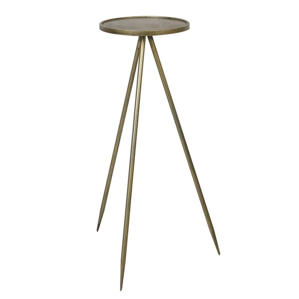 Straluma Bijzettafel Envira antiek goud Ø35x98,5 cm> Light and Living|Bijzettafels