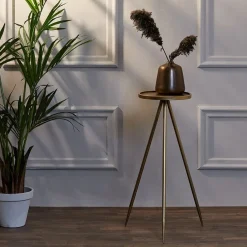 Straluma Bijzettafel Envira antiek goud Ø30x80.5 cm><noscript><img width=