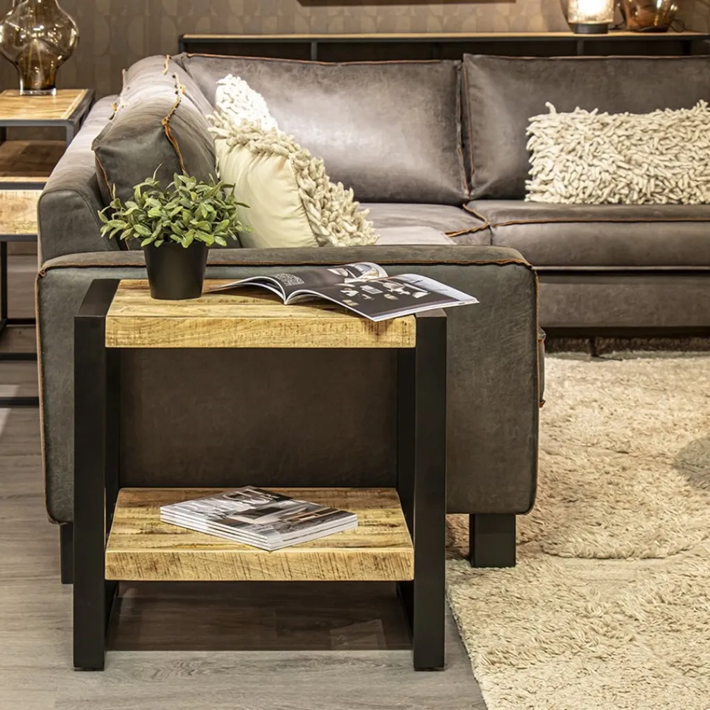 Straluma Bijzettafel 2-laags mango hout naturel> Bijzettafels