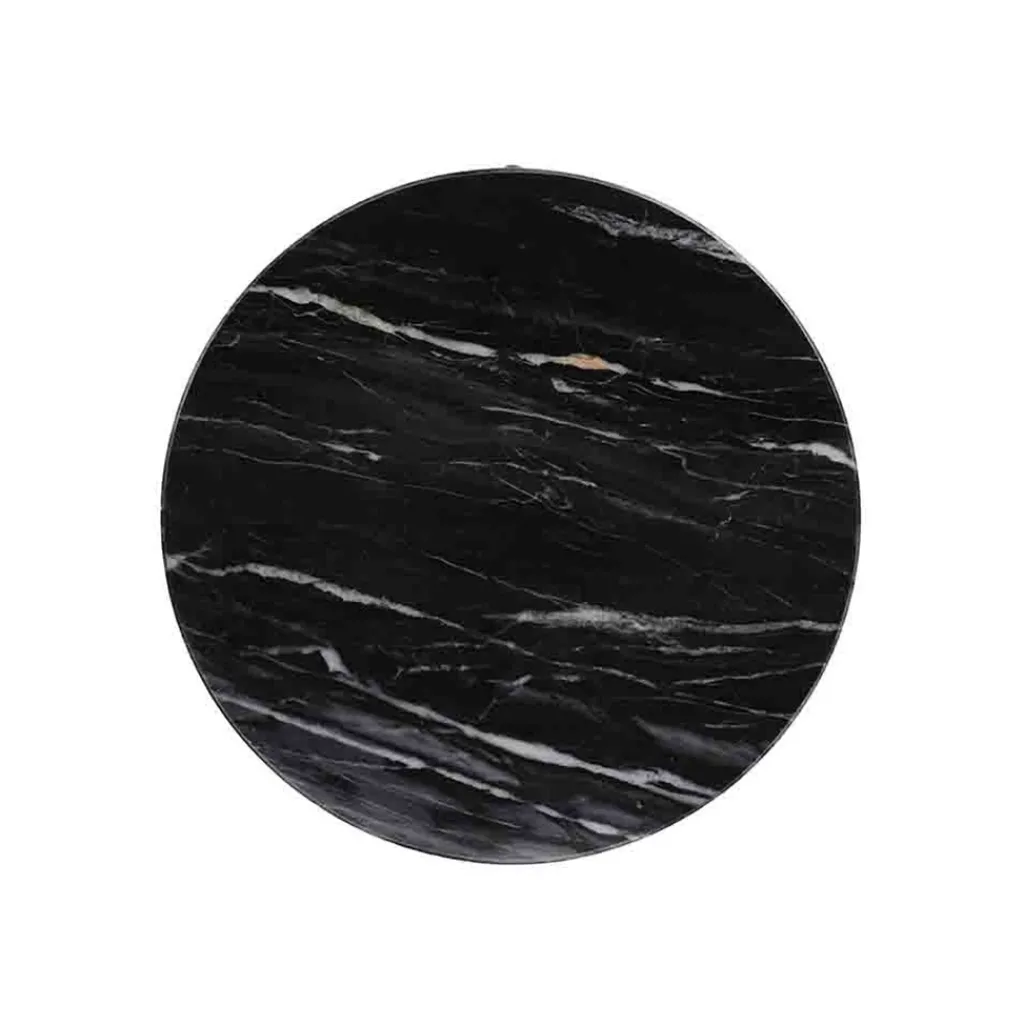 Straluma Bijzettafel Lomelo zwart marmer met antiek brons> Light and Living|Bijzettafels