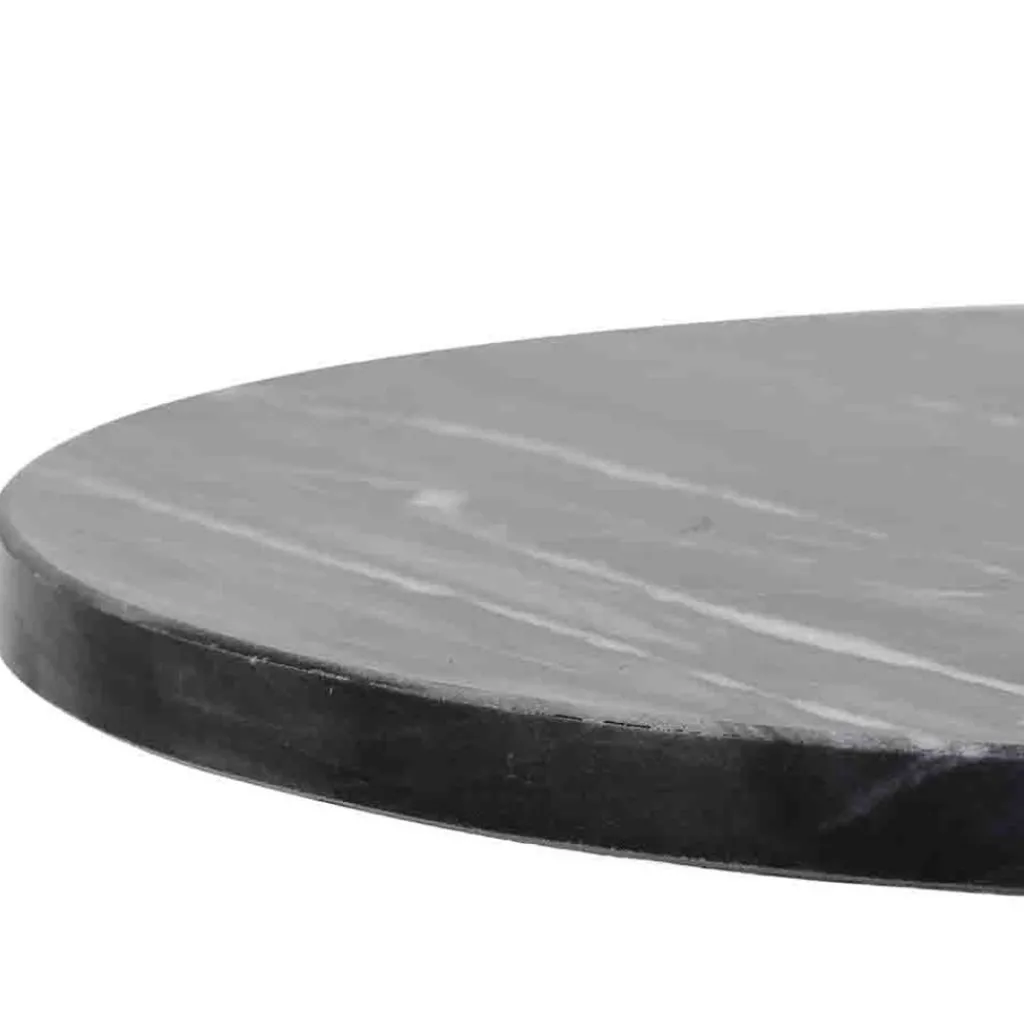 Straluma Bijzettafel Lomelo zwart marmer met antiek brons> Light and Living|Bijzettafels