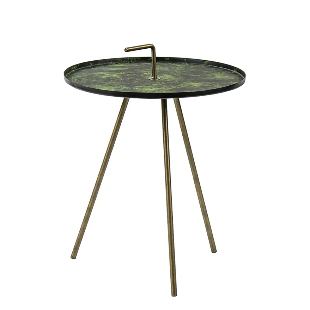 Straluma Bijzettafel Saphire groen met brons 39 cm> Bijzettafels