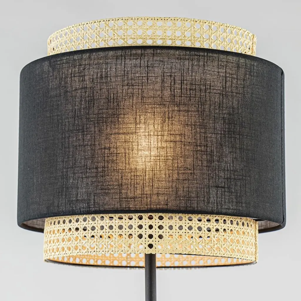 Straluma Boho vloerlamp mat zwart met webbing> Vloerlampen|Beach Verlichting