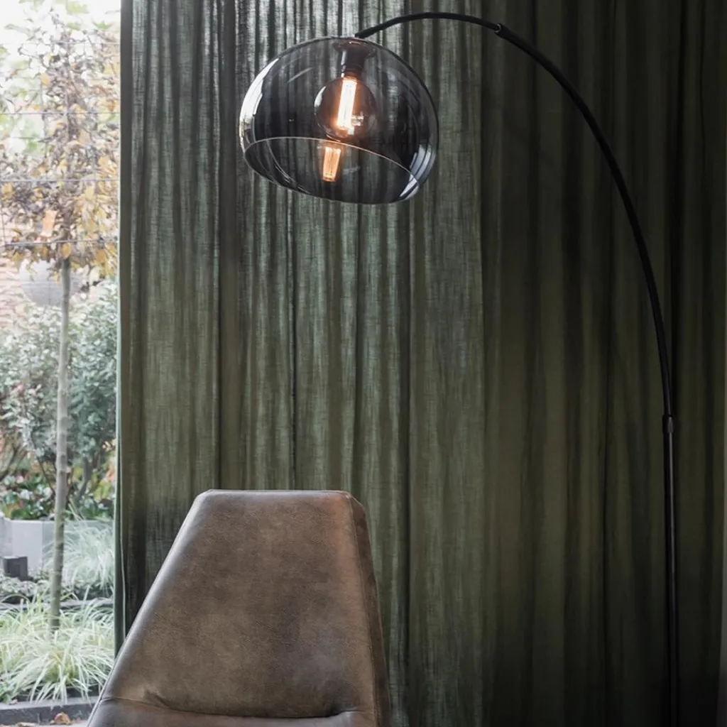 Straluma Boog-vloerlamp zwart exclusief kap> Booglampen|Woonkamerlampen