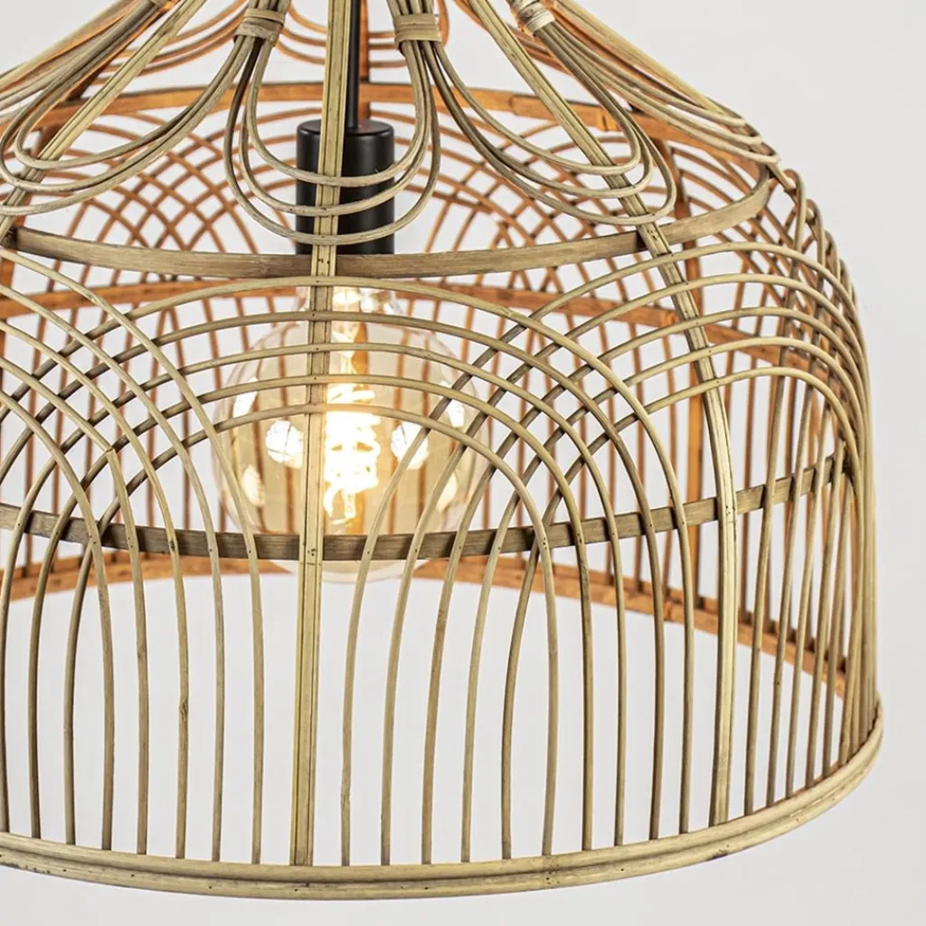 Straluma Botanische hanglamp Pocita rotan naturel 48 cm> Eettafellampen|Light and Living