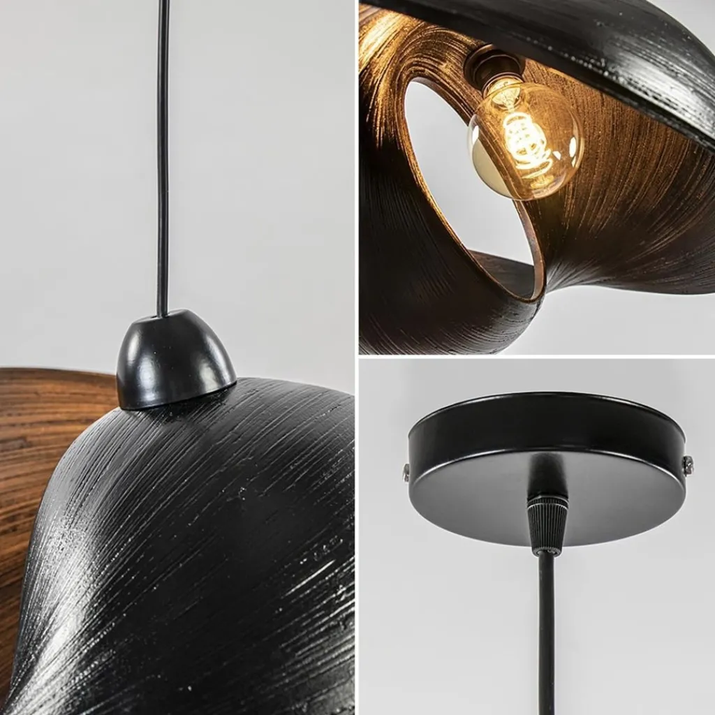 Straluma Botanische hanglamp zwart 50 cm> Eettafellampen|Eetkamerverlichting