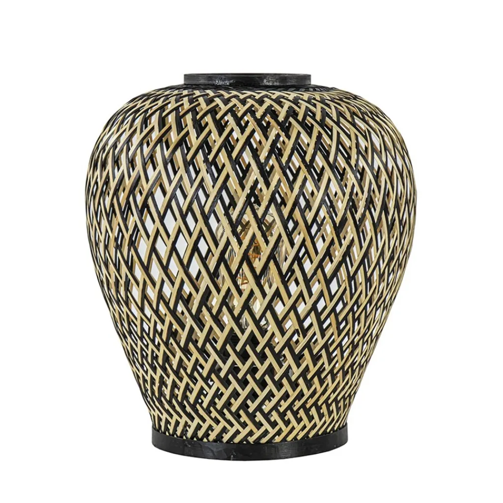 Straluma Botanische tafellamp bamboe met zwart> Botanische Verlichting|Woonkamerlampen