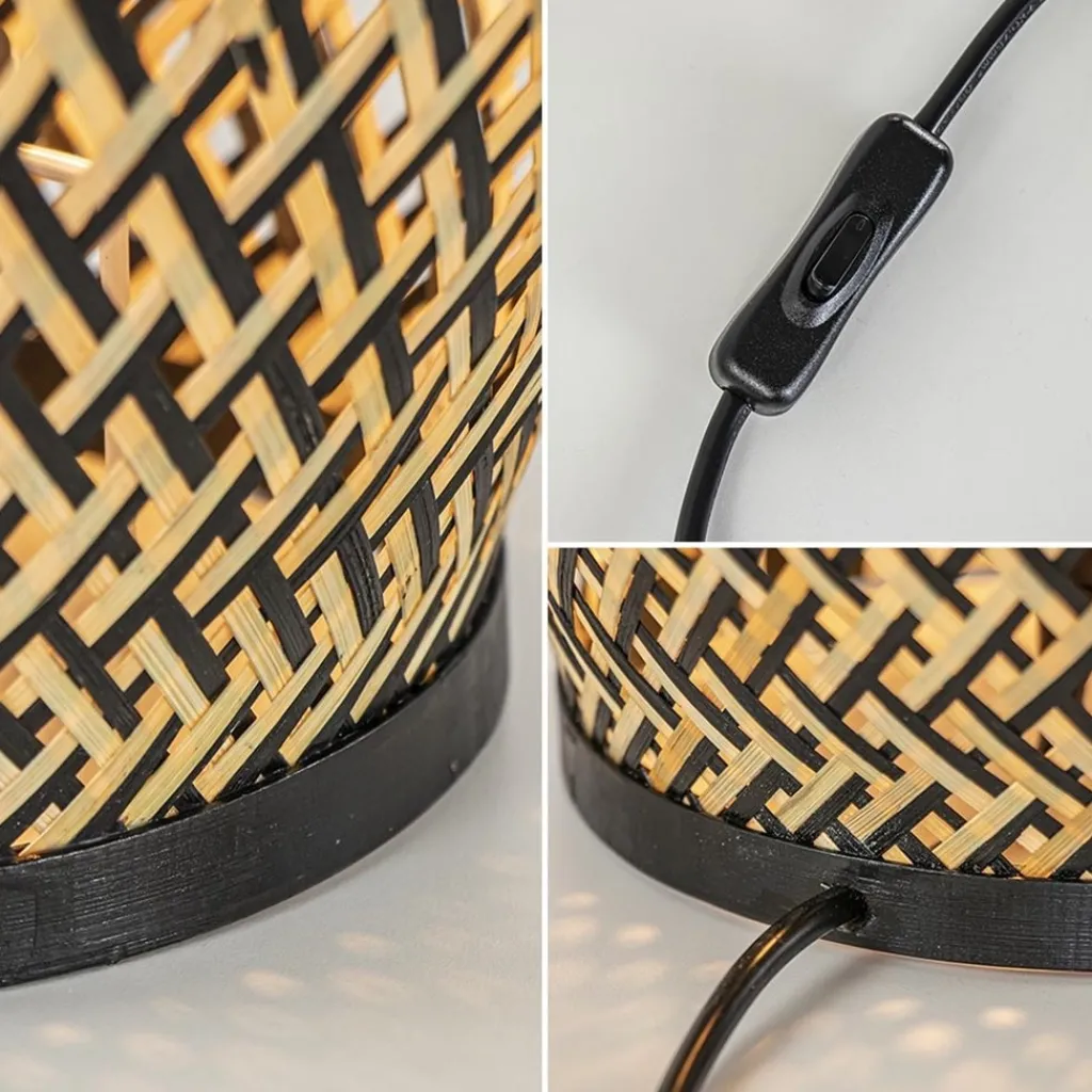 Straluma Botanische tafellamp bamboe met zwart> Botanische Verlichting|Woonkamerlampen