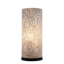 Straluma Botanische tafellamp cilinder met capiz schelpen wit> Tafellampen|Schelpenlampen