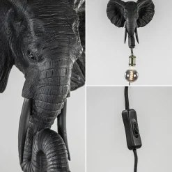 Straluma Botanische wandlamp Elephant mat zwart></noscript> Light and Living|Woonkamerlampen