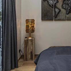 Straluma Brons metalen tafellamp inclusief dimmer><noscript><img width=