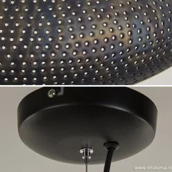 Straluma Brons-bruine hanglamp met gaatjes></noscript> Eettafellampen|Woonkamerlampen