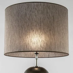 Straluma Brons/bruine vloerlamp inclusief ronde kap 50 cm><noscript><img width=