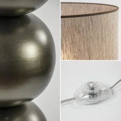 Straluma Brons/bruine vloerlamp inclusief ronde kap 50 cm><noscript><img width=