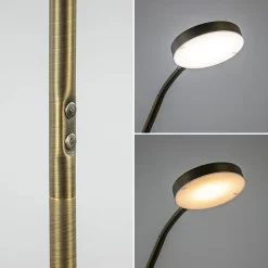 Straluma Bronzen leeslamp op accu inclusief dimbaar LED><noscript><img width=