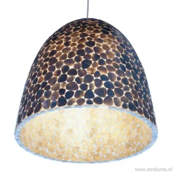 Straluma Bruin gouden hanglamp met capiz schelpen></noscript> Eettafellampen|Schelpenlampen