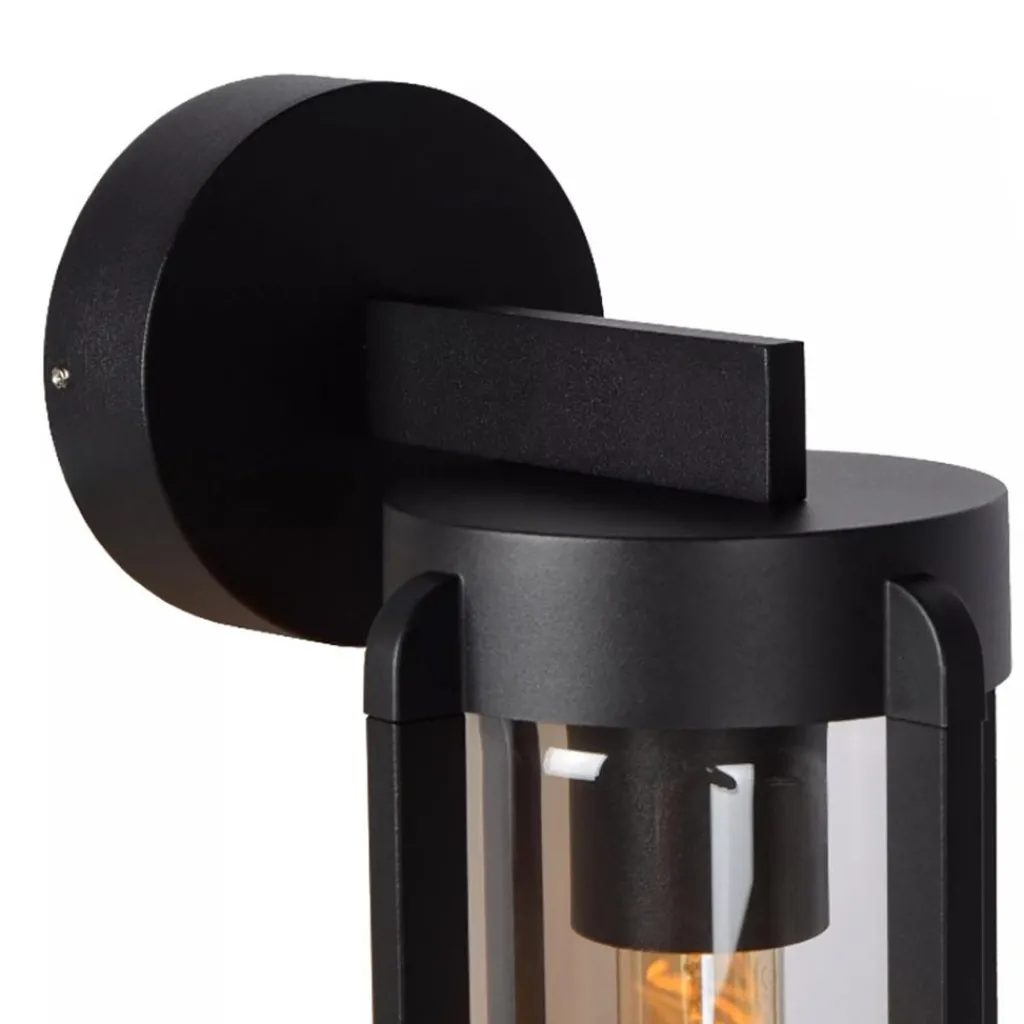 Straluma Buiten wandlamp zwart met helder glas IP65> Buitenlampen