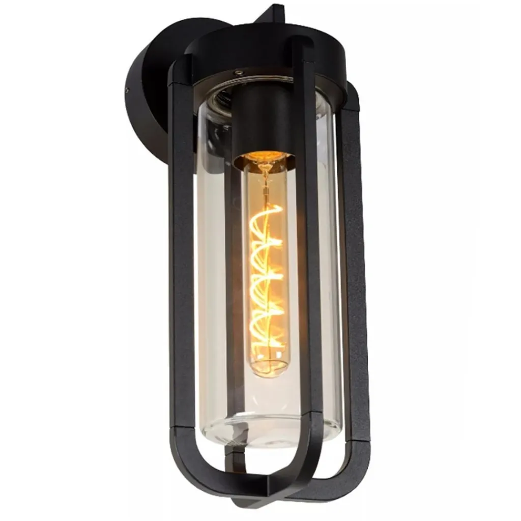 Straluma Buiten wandlamp zwart met helder glas IP65> Buitenlampen