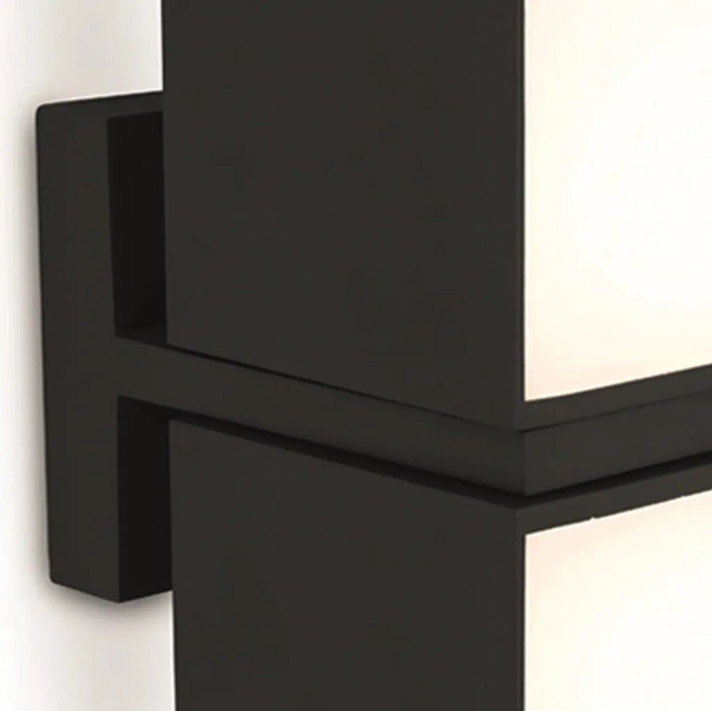 Straluma Buitenlamp Cuba double square zwart IP54> Wandlampen|Buitenlampen