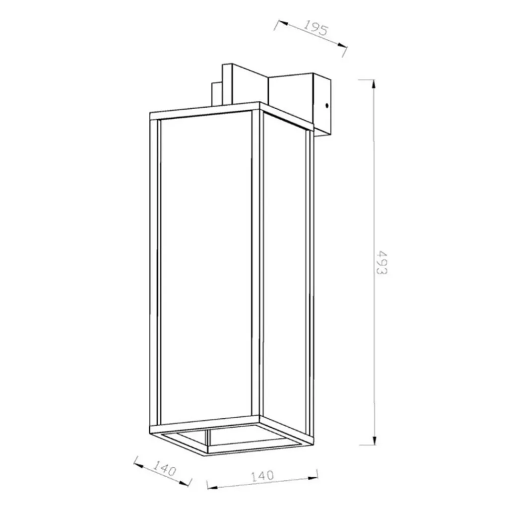 Straluma Buitenlamp lantaarn groot zwart/matgoud> Wandlampen|Buitenlampen