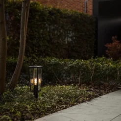 Straluma Buitenlamp lantaarn op voet zwart met helder glas></noscript> Buitenlampen|Moderne Verlichting