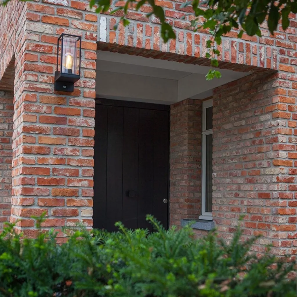 Straluma Buitenlamp lantaarn zwart met bewegingssensor> Wandlampen|Buitenlampen