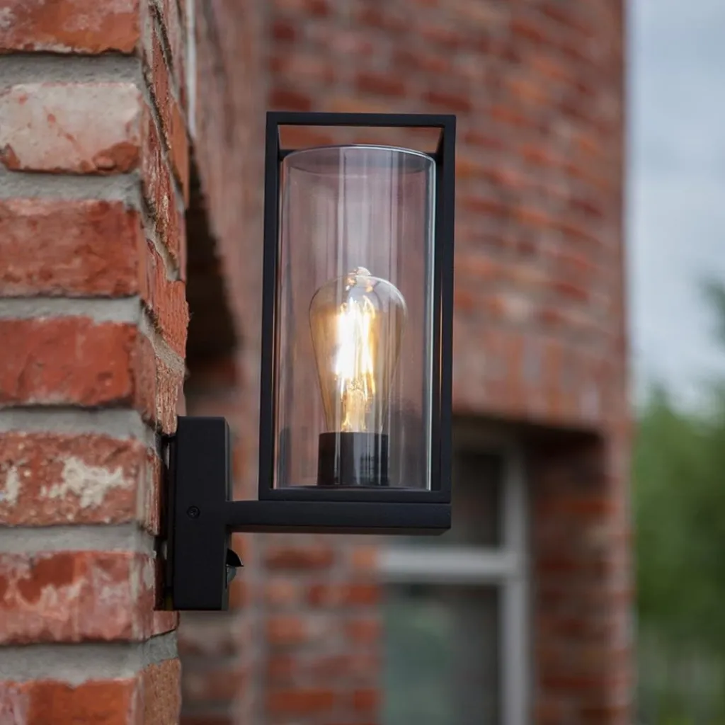 Straluma Buitenlamp lantaarn zwart met bewegingssensor> Wandlampen|Buitenlampen