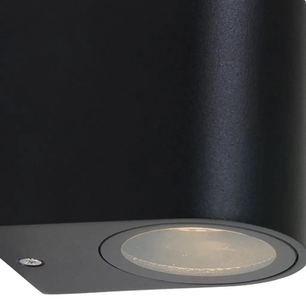 Straluma Buitenlamp Logan afgerond zwart IP44> Wandlampen|Buitenlampen