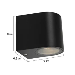 Straluma Buitenlamp Logan afgerond zwart IP44><noscript><img width=