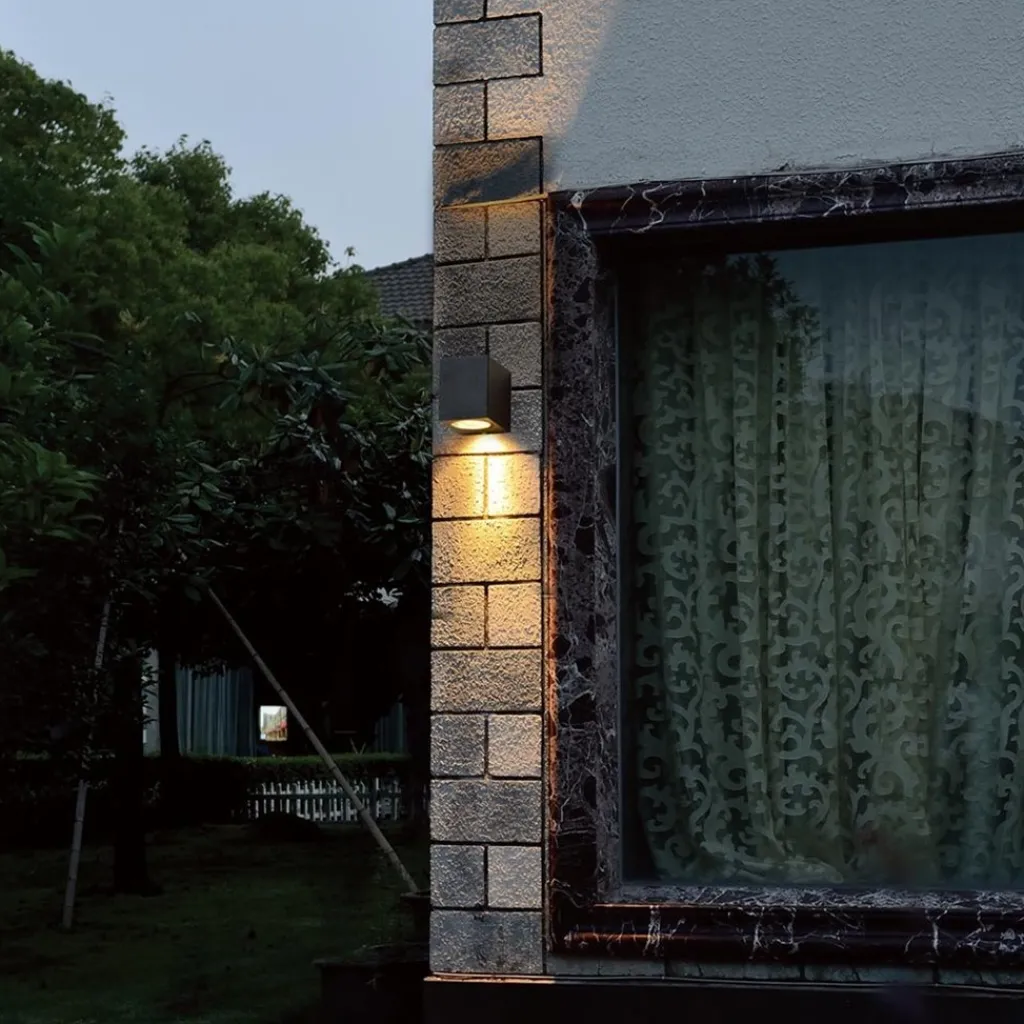 Straluma Buitenlamp Logan kubus zwart IP44> Wandlampen|Buitenlampen