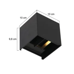 Straluma Buitenlamp Logan zwart + sch.sensor IP54></noscript> Wandlampen|Buitenlampen