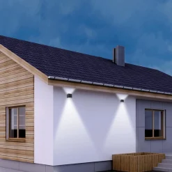 Straluma Buitenlamp Logan zwart + sch.sensor IP54></noscript> Wandlampen|Buitenlampen