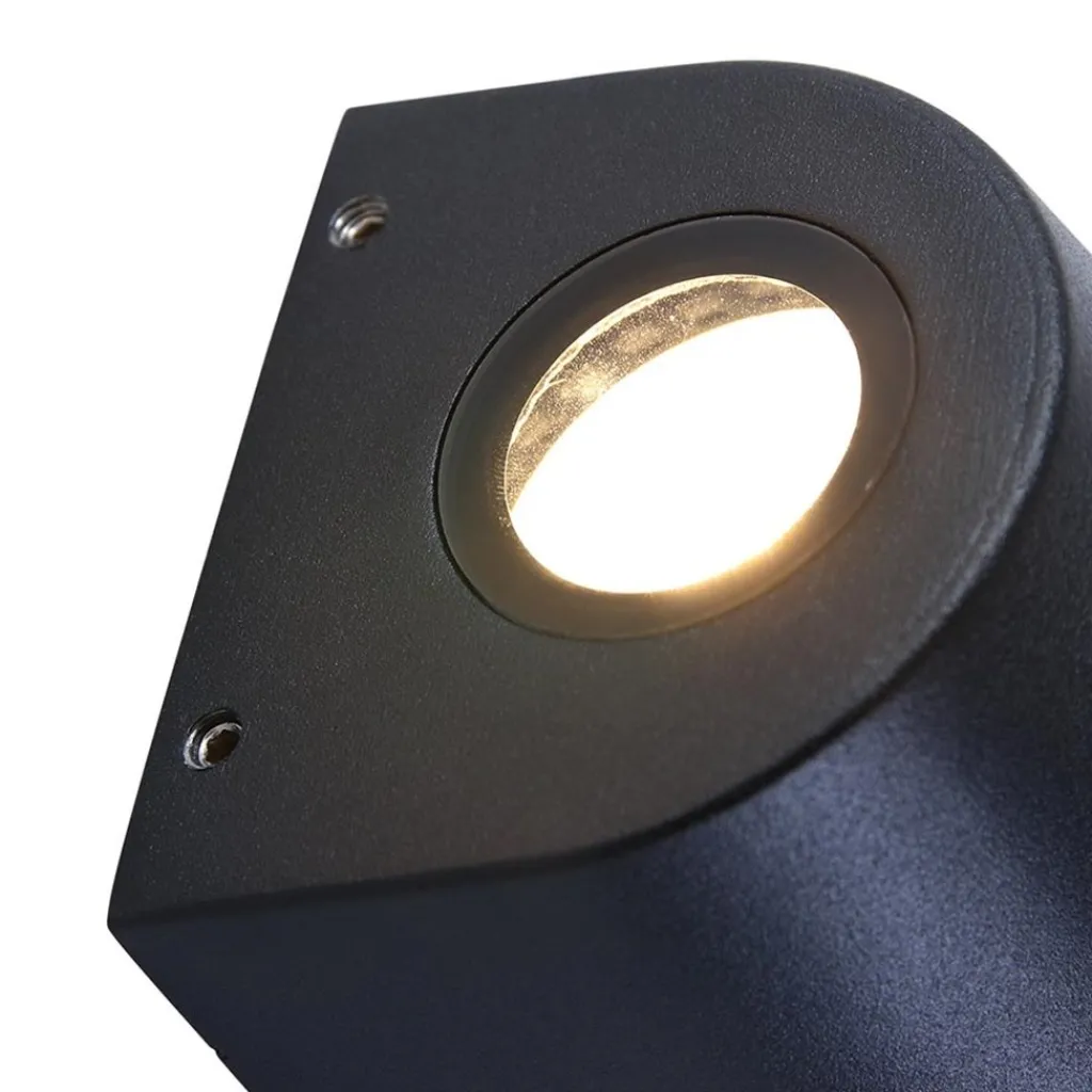 Straluma Buitenlamp Logan zwart 2xgu10 IP54> Wandlampen|Buitenlampen