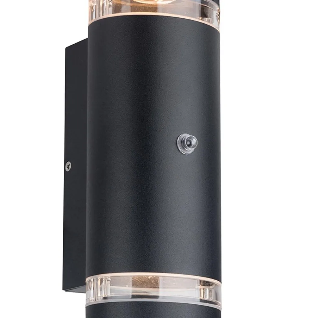 Straluma Buitenlamp Panay zwart+schemersensor> Wandlampen|Buitenlampen