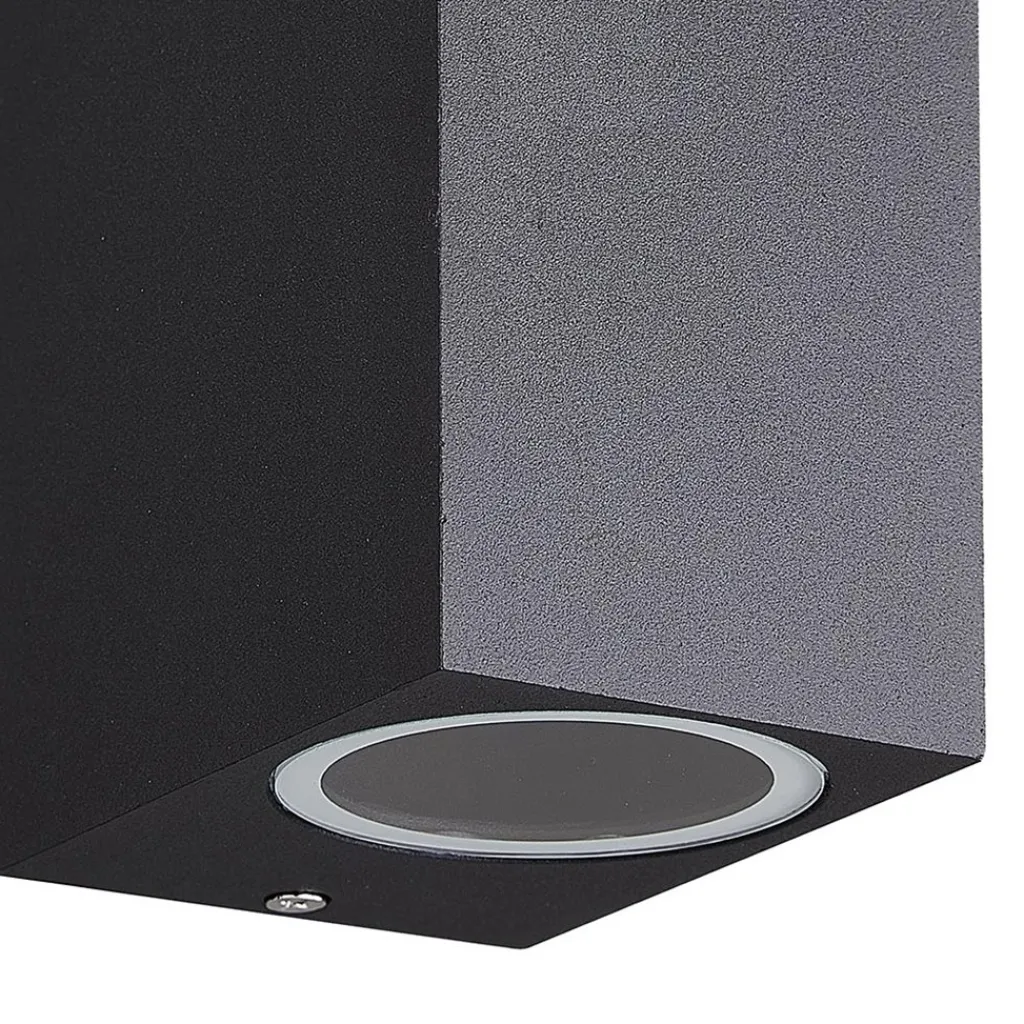 Straluma Buitenlamp rechthoek zwart up+down gu10 IP54> Wandlampen|Buitenlampen