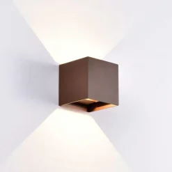 Straluma Buitenlamp wand bruin up+down IP54> Wandlampen|Buitenlampen