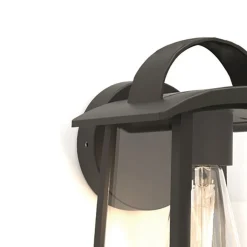 Straluma Buitenlamp wand zwart met helder glas> Wandlampen|Buitenlampen