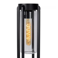 Straluma Buitenlamp zwart metaal met glazen kap IP44></noscript> Buitenlampen